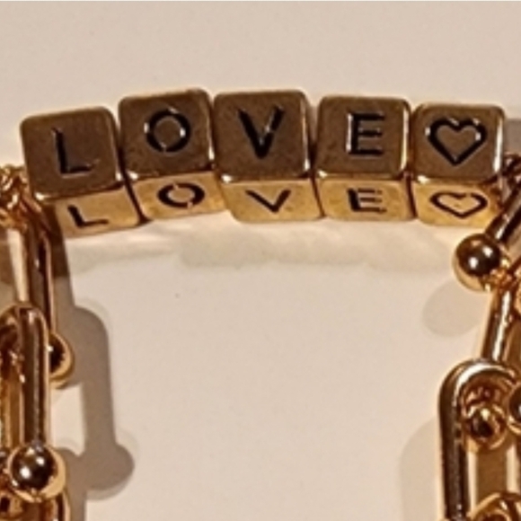 Gold Love Charm Bracelet - Picture 2 of 2